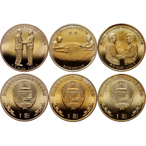 North Korea, lot of 3 commemorative coins