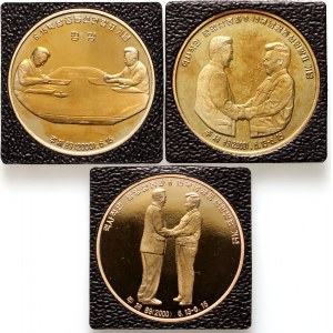 North Korea, lot of 3 commemorative coins