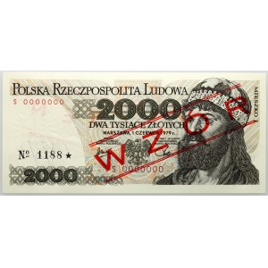 PRL, 2000 złotych 1.06.1979, WZÓR, No. 1188, seria S