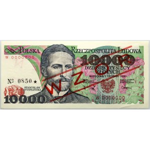 PRL, 10000 złotych 1.12.1988, WZÓR, No. 0850, seria W