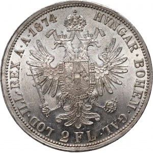 Austria, Franz Josef I, 2 Florin 1874