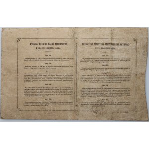 Powstanie Styczniowe, Pożyczka Ogólna Narodowa Polska, obligacja tymczasowa na 40 złotych 1863, numeracja 00,794