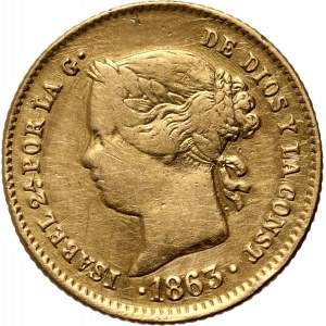 Philippines, Isabella II, 2 Pesos 1863, Manila