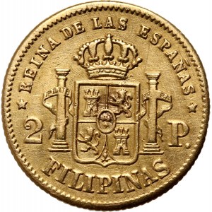 Philippines, Isabella II, 2 Pesos 1863, Manila