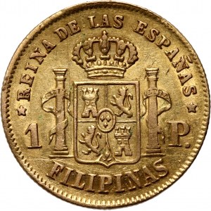 Philippinen, Isabella II, Peso 1865, Manila