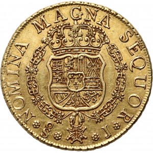 Chile, Ferdinand VI, 8 Escudos 1753 So J, Santiago