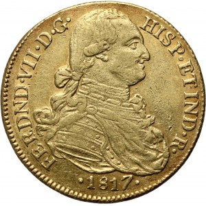 Colombia, Ferdinand VII, 8 Escudos 1817 NR JF, Bogota