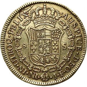Kolumbia, Ferdinand VII, 8 escudos 1819 NR JF, Bogota