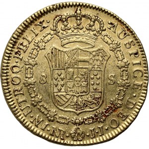 Colombia, Charles IV, 8 Escudos 1791 NR JJ, Bogota