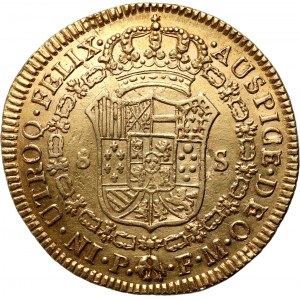 Kolumbien, Ferdinand VII, 8 Escudos 1817 P FM, Popayan