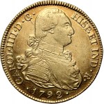 Colombia, Charles IV, 8 Escudos 1792 P JF, Popayán