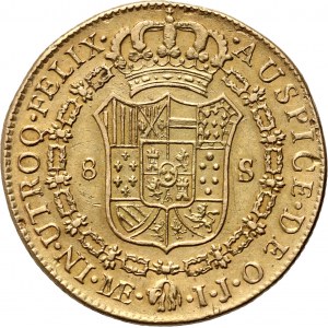 Peru, Karel IV., 8 escudos 1793 LIMAE IJ, Lima