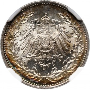 Germany, 1/2 Mark 1918 E, Muldenhutten