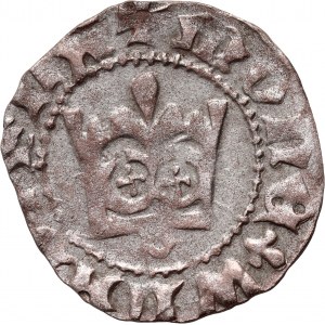 Władysław Jagiełło 1386-1434, halber Pfennig, Kraków, Ref. P