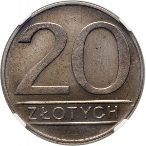 PRL, 20 złotych 1986, szeroka data