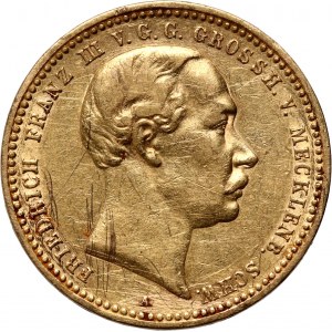 Germany, Mecklenburg-Schwerin, Friedrich Franz III, 10 Mark 1890 A, Berlin