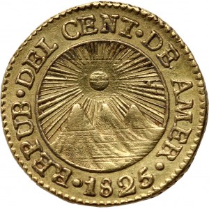 Guatemala, 1/2 Escudo 1825 NG, Nueva Guatemala