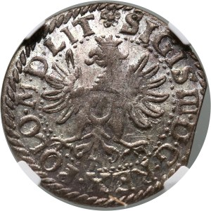 Zygmunt III Waza, grosz 1614 HW, Wilno, rzadki rocznik
