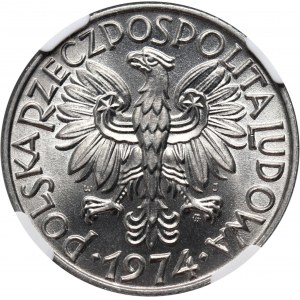 PRL, 5 złotych 1974, Rybak