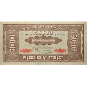 II RP, 50000 marek polskich 10.10.1922, seria X