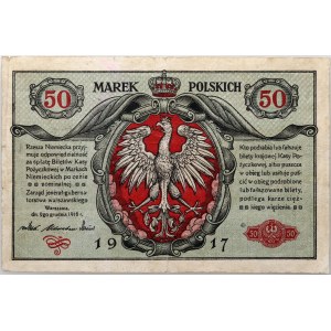 Generalne Gubernatorstwo, 50 marek polskich 9.12.1916, jenerał, seria A