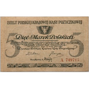 II RP, 5 marek polskich 17.05.1919, seria A