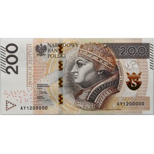 III RP, 200 złotych 30.03.2015, Seria AY numer 1200000