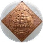 II RP, 5 gold 1936, Sailing ship, SAMPLE, clipped in bronze, Ex-Karolkiewicz