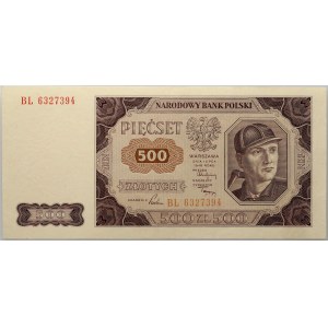 PRL, 500 złotych 1.07.1948, seria BL