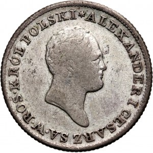 Królestwo Kongresowe, Aleksander I, 1 złoty 1825 IB, Warszawa, rzadki rocznik