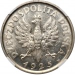 II RP, 5 zlotých 1925, Varšava, Ústava, 100 perál