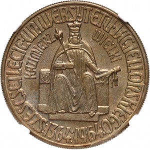 PRL, 10 zloty 1964, Warsaw, Casimir the Great, copper-nickel, no inscription PRÓBA