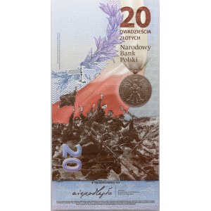 III RP, 20 złotych 2020, 100. rocznica Bitwy Warszawskiej, seria RP, niski numer 0000118
