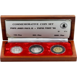 Philippines, set of coins from 1995, Visit of John Paul II