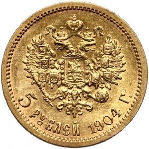 Russie, Nicolas II, 5 roubles 1904 (АР), Saint-Pétersbourg