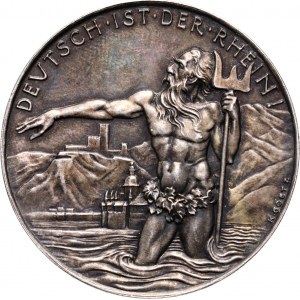 Germany, Weimar Republic, medal in silver by Karl Goetz, 1930, The End of the Occupation of the Rhineland