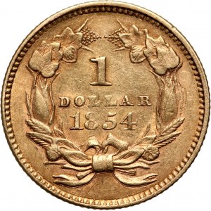USA, Dollar 1854, Philadelphia, Indian Princess