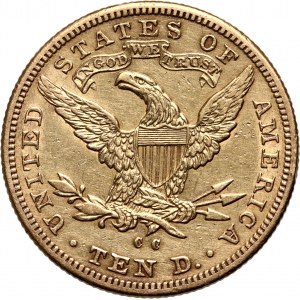 USA, 10 Dollars 1891 CC, Carson City, Liberty Head