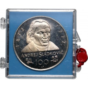 Czechoslovakia, 100 Korun 1972, Andrej Sládkovič, PROOF