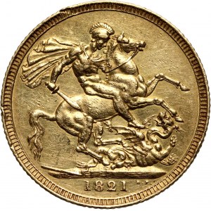 Great Britain, George IV, Sovereign 1821, London