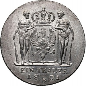 Germany, Brandenburg-Prussia, Friedrich Wilhelm III, Thaler 1801 B, Breslau