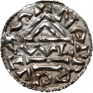 Germany, Bayern, Heinrich II 985-995 der Zänker, Denar, Nabburg, mintmaster WL