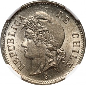 Chile, 1 Centavo 1871 So, Santiago
