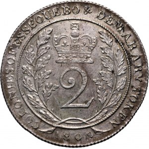 Essequibo-Demerara, George III, 2 Guilder 1809