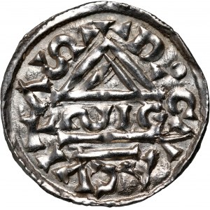 Germany, Bayern, Heinrich II der Zänker 985-995, Denar, Regensburg, mintmaster SIC