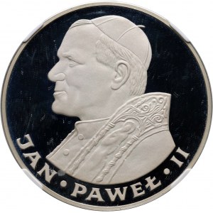 PRL, 200 złotych 1982, Valcambi, Jan Paweł II, stempel lustrzany (Proof)