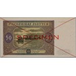 PRL, 50 złotych 15.05.1946, seria A, SPECIMEN