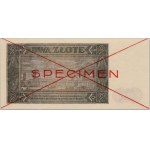 PRL, 2 złote 1.07.1948, seria B, SPECIMEN