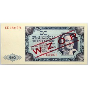 PRL, 20 złotych 1.07.1948, seria KE, WZÓR