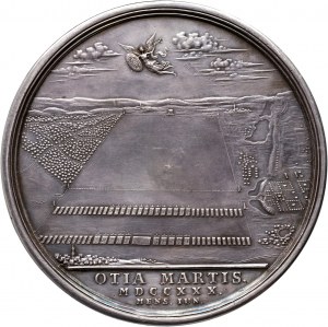 August II Mocny, medal z 1730 roku, Manewry Wojskowe, RZADKOŚĆ